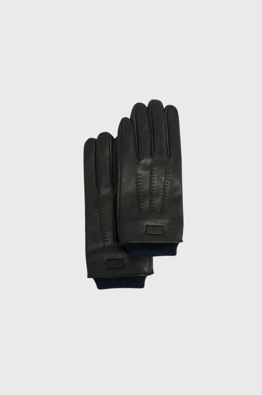 TED BAKER BALLOT Leather gloves with ribbed cuff