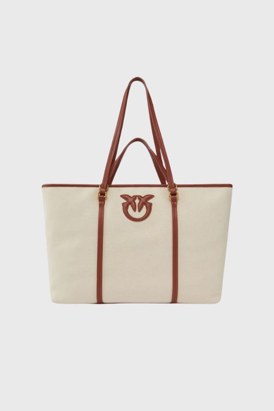 Pinko Canvas Shopping Bag 104714 A2G2
