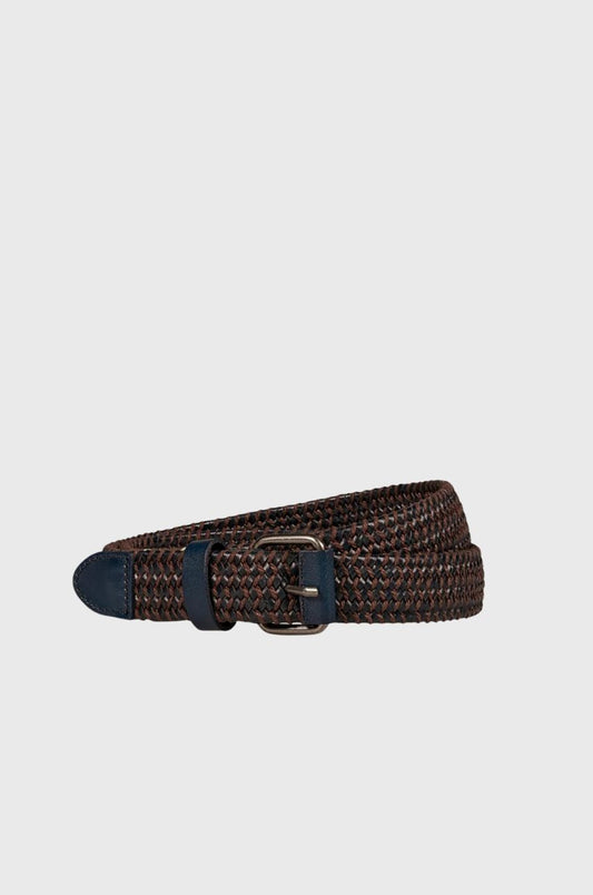 Scotch & Soda Braided Δερμάτινη Ζώνη 166757