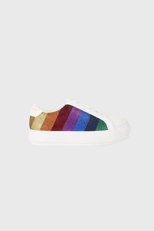 Kurt Geiger Laney Stripe Crystal Sneaker 9354599209