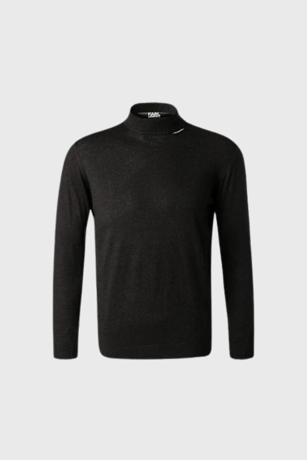 Karl lagerfld Wool and Silk Turtleneck knit 655050 512306