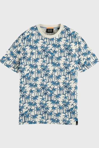 Scotch & Soda Printed Organic Crewneck T-shirt 165882-0222