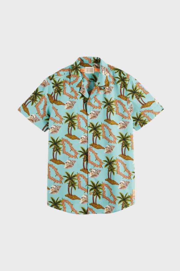 Scotch & Soda Regular-Fit Printed Poplin Shirt