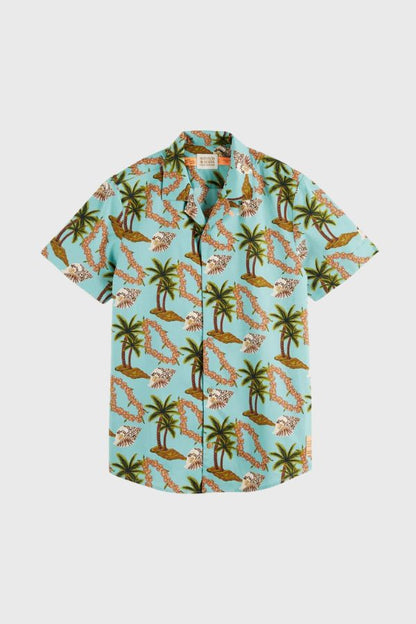 Scotch & Soda Regular-Fit Printed Poplin Shirt