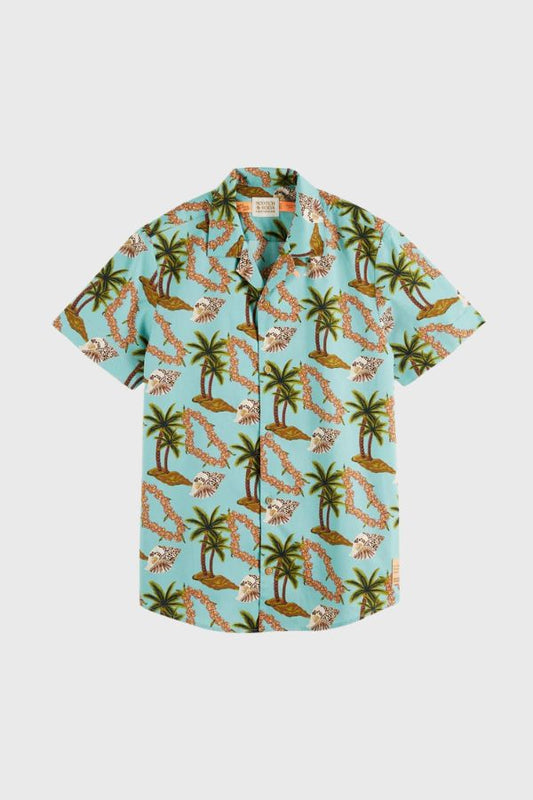 Scotch & Soda Regular-Fit Printed Poplin Shirt