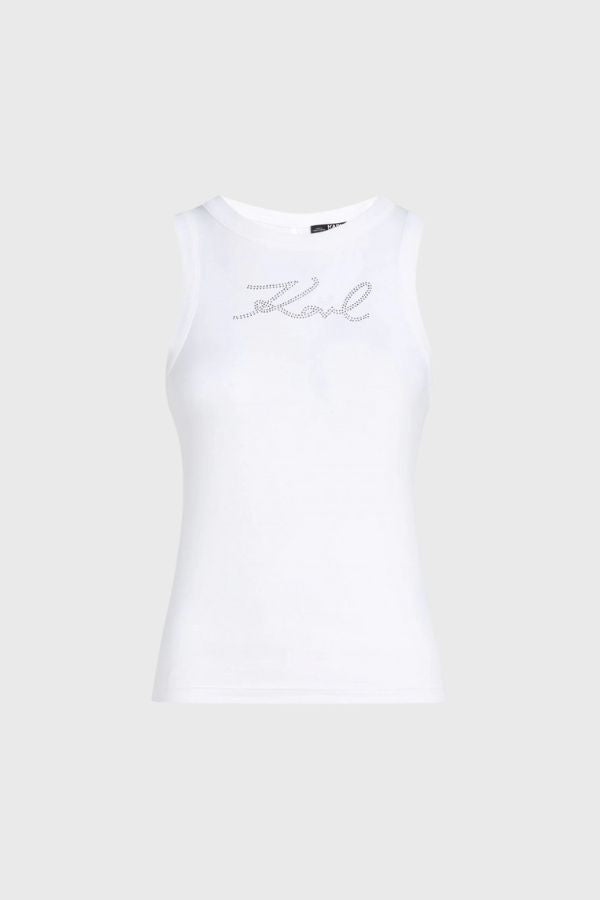 Karl Lagerfeld Karl Rhinestone Tank Top 245W1702