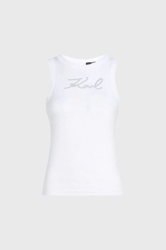 Karl Lagerfeld Karl Rhinestone Tank Top 245W1702