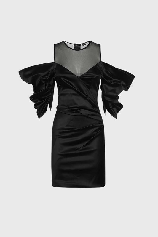 Karl Lagerfeld Volume Sleeve Satin Dress 236W1312