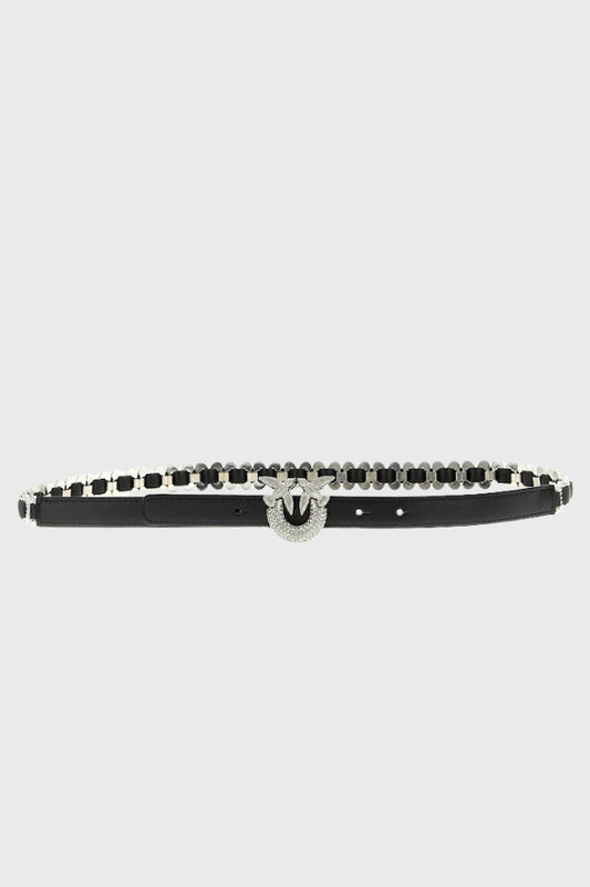 Pinko H2 Fibbia Full Stras Belt 105892 A2XH
