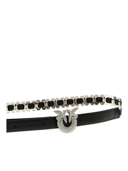 Pinko H2 Fibbia Full Stras Belt 105892 A2XH