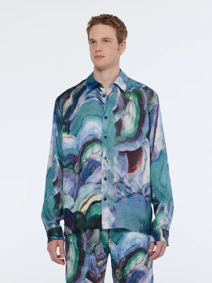 Scotch & Soda Abstract Print Tencel Shirt 180123