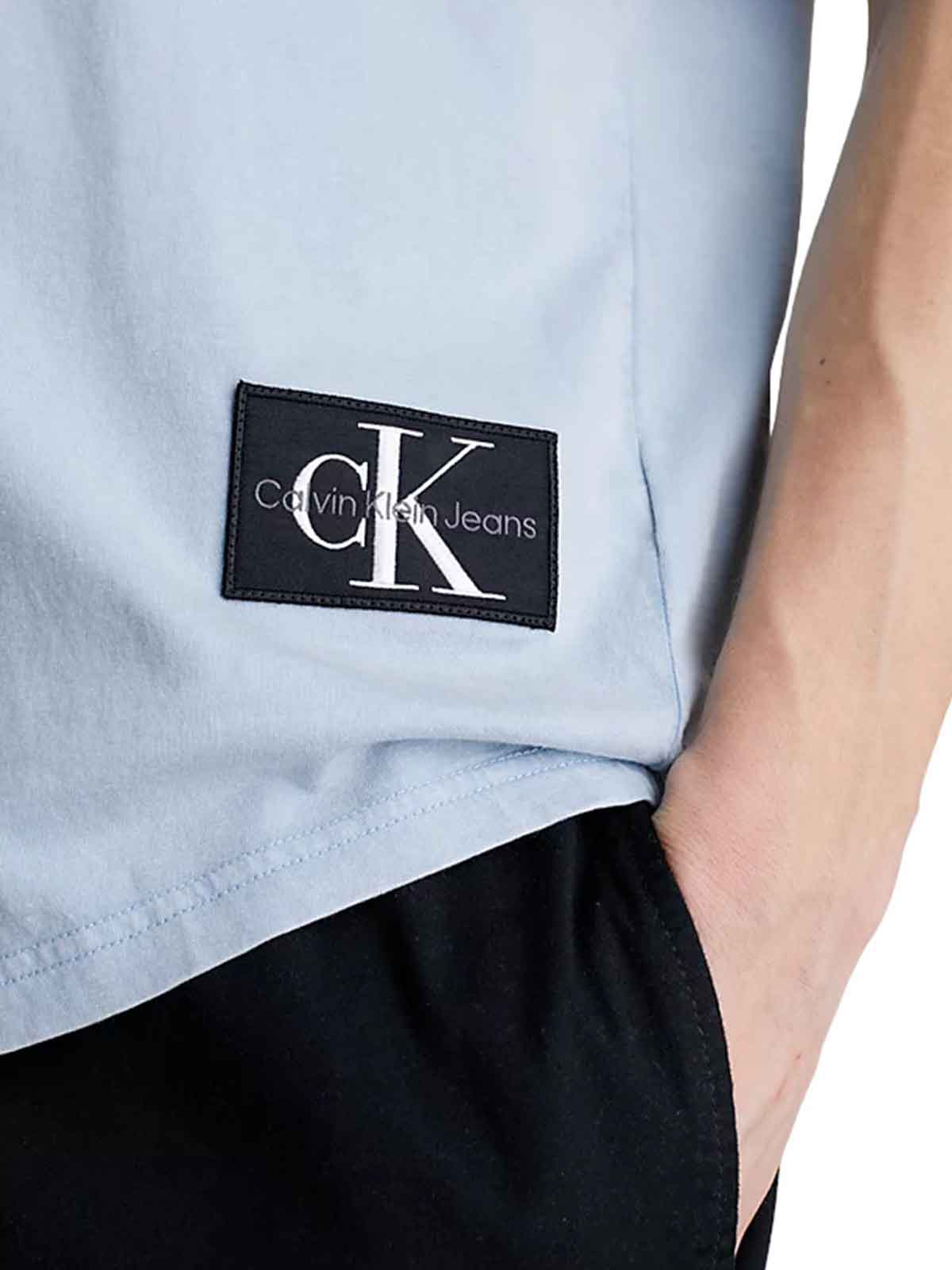 Calvin Klein Washed Monologo Badge Ανδρικό T-shirt J30J325207