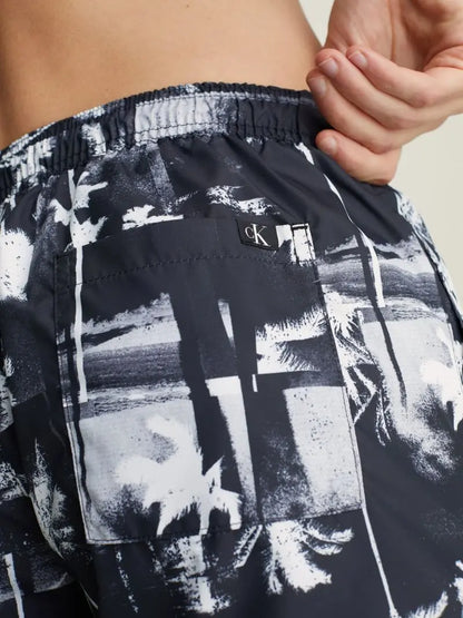 Calvin Klein Drawstring Print Μαγιό Σορτς KM0KM00968