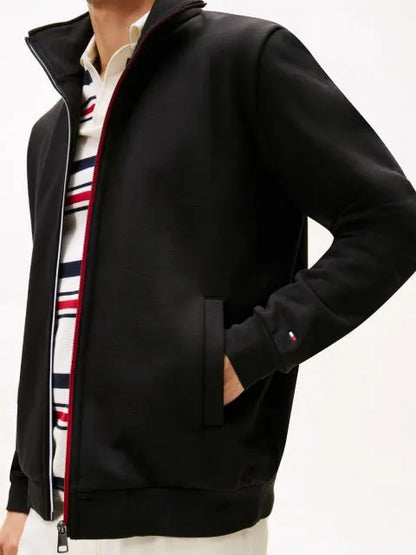Tommy Hilfiger Πουλόβερ Με Φερμουάρ Και Signature Ρίγα MW0MW40481