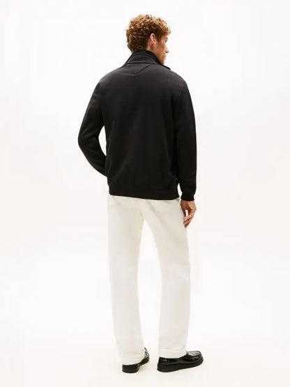 Tommy Hilfiger Πουλόβερ Με Φερμουάρ Και Signature Ρίγα MW0MW40481