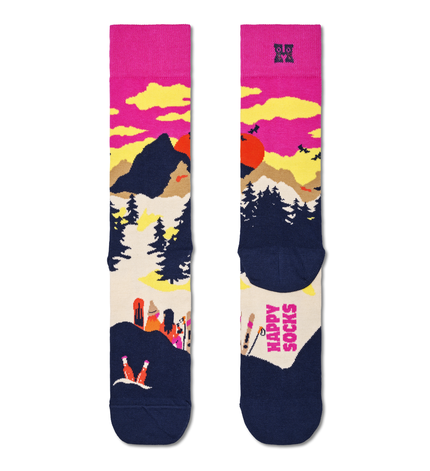 Happy Socks Dark Pink Κάλτσα P000303