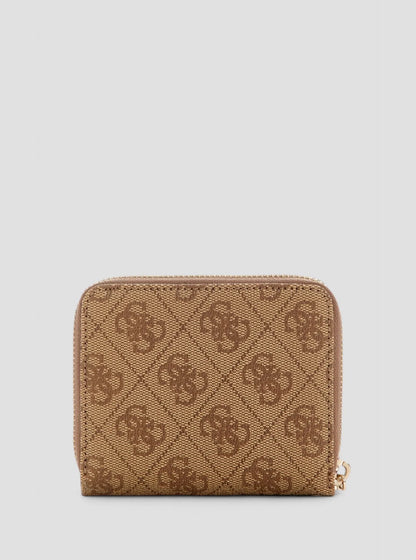 Guess Brown Logo Laurel Small Zip Around Wallet SG7459137