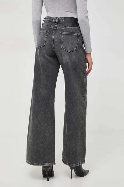Karl Lagerfeld KL Monogram Wide Leg Jeans 240W1106