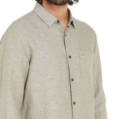 Calvin Klein Linen Chest Pocket Shirt Men K10K108664