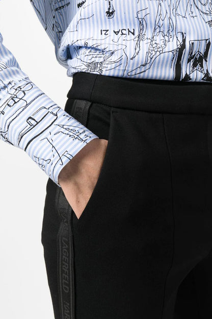 Karl Lagerfeld Logo-Tape Straight-Leg Παντελόνι 235W1000