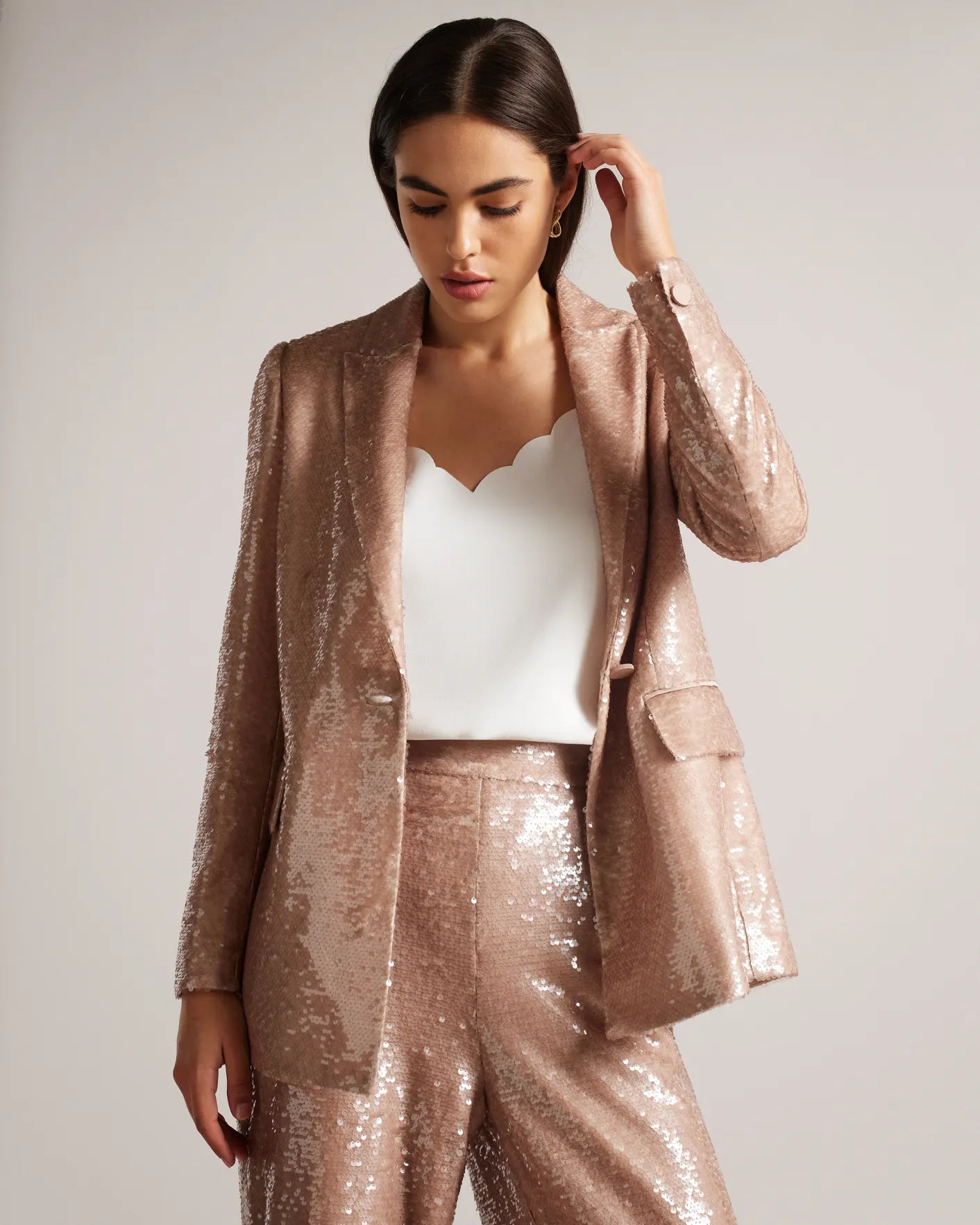 Ted Baker Millei Matte Sequin Relaxed Fit Σακάκι 264251