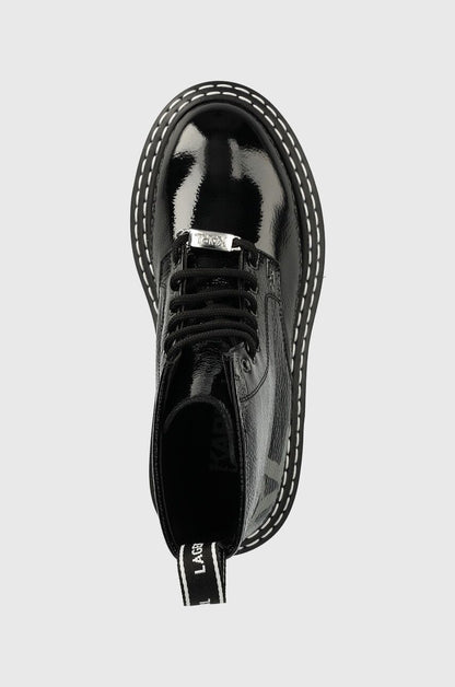 Karl Lagerfeld Brush Logo Keeper Δερμάτινες Μπότες KL45261K