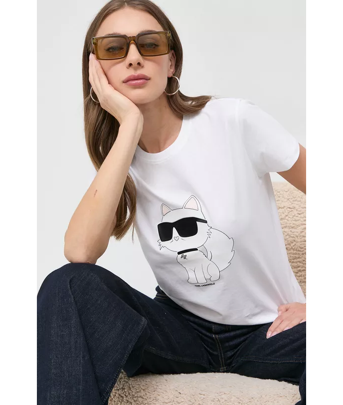 Karl lagerfeld cat t shirt hot sale