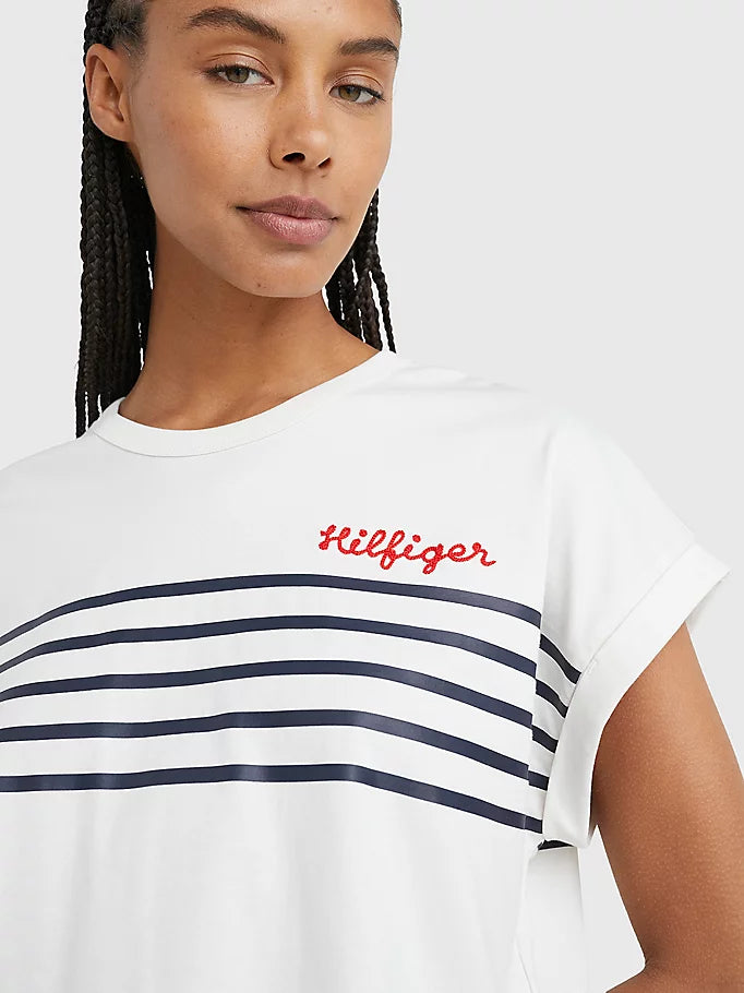Tommy Hilfiger Stripe Logo T-Shirt WW0WW37881