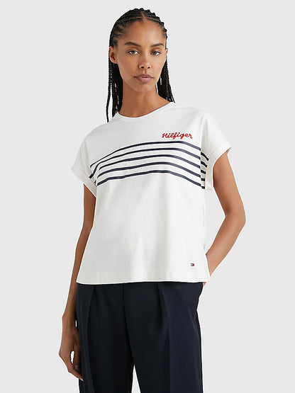 Tommy Hilfiger Stripe Logo T-Shirt WW0WW37881
