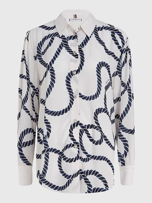 Tommy Hilfiger Rope Print Relaxed Fit Πουκάμισο WW0WW39337