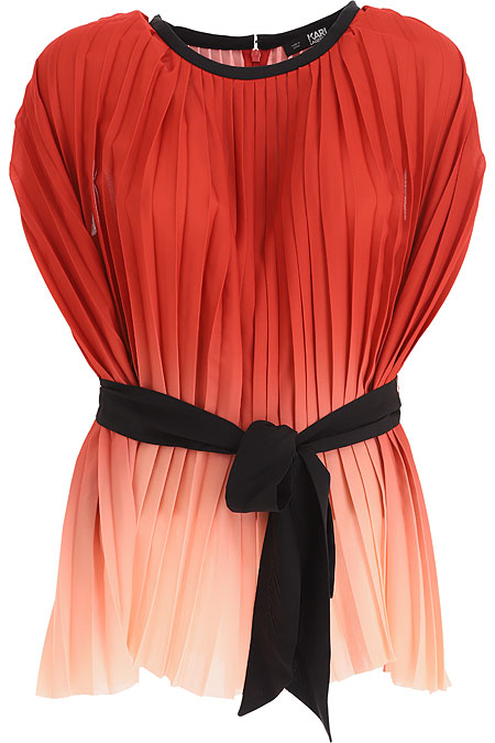 Karl Lagerfeld Pleated Ombre Top 231W1617