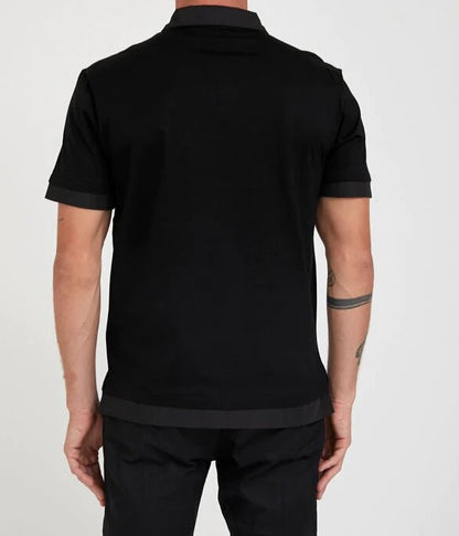 Les Hommes Cotton Mercerized Polo With Metal Plaquet Logo T-Shirt LMT501-712A