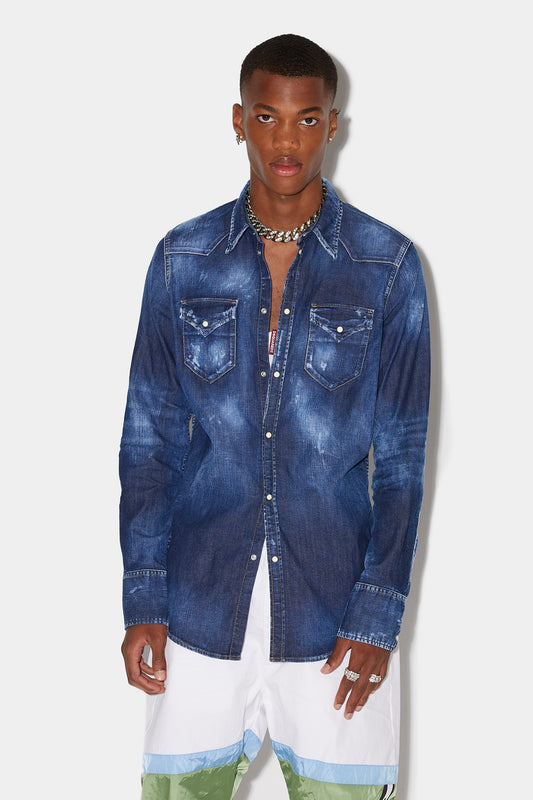 Dsquared2 Long sleeve denim Τζιν Πουκάμισο S74DM0568