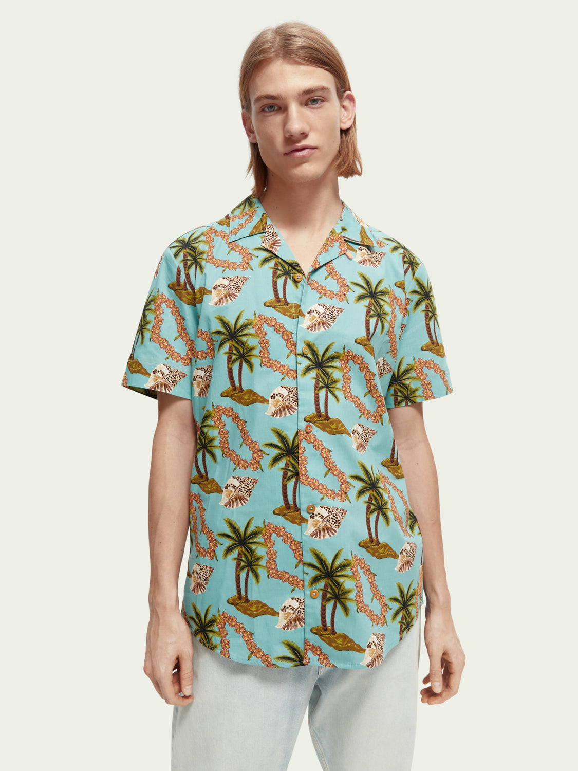 Scotch & Soda Regular-Fit Printed Poplin Shirt