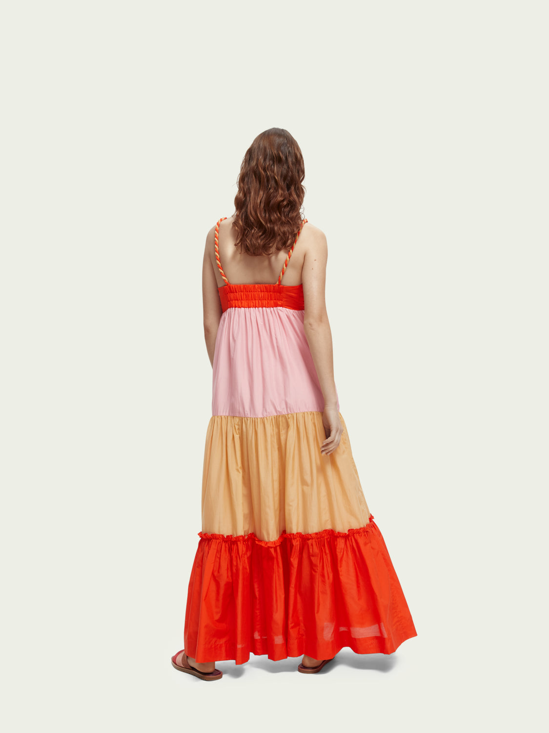 Scotch & Soda Colourblock Silk-blend Maxi Φόρεμα 166271