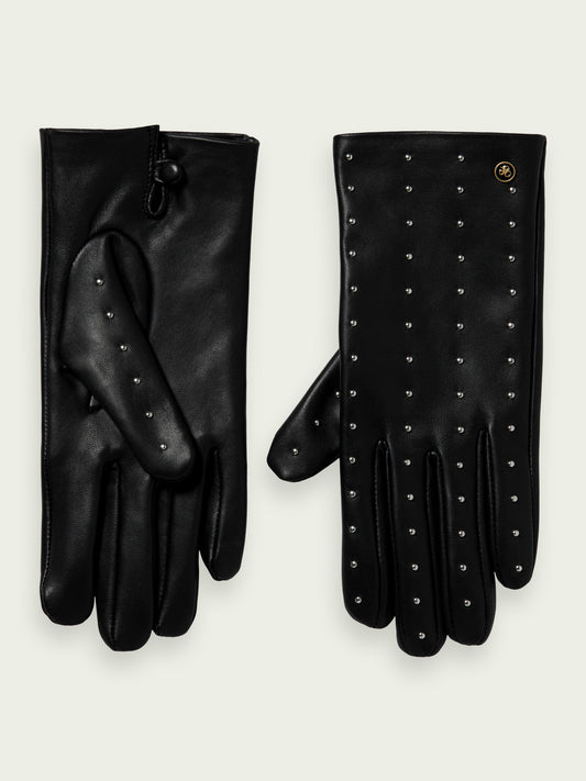 Scotch & Soda Leather studded γάντια 169494