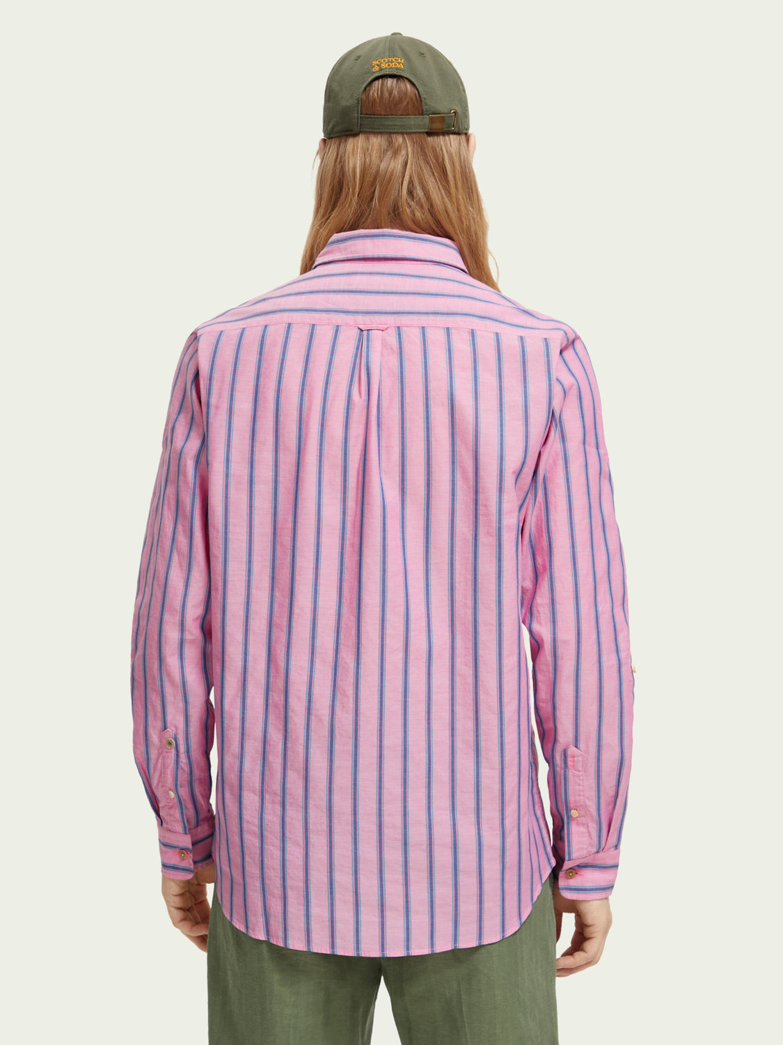Scotch & Soda Regular Fit Striped Shirt With Sleeve Adjustment 171619