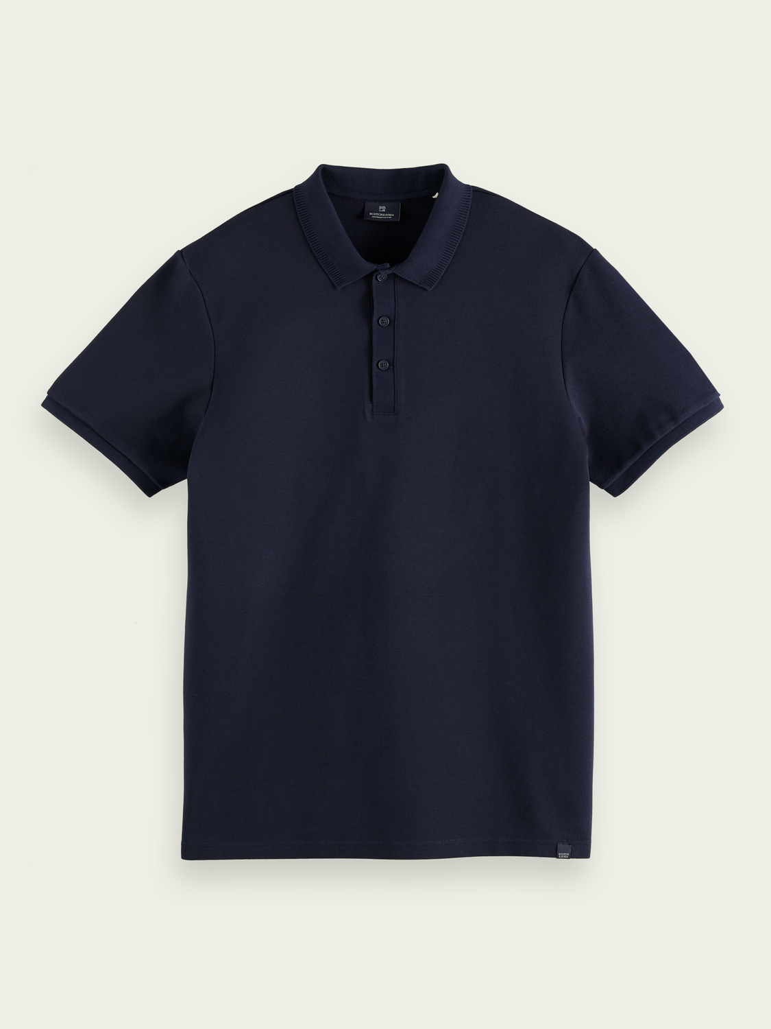 Scotch-Soda Regular fit cotton-blend twill polo shirt
